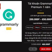 Tài khoản Grammarly Premium giá rẻ, tài khoản Edu